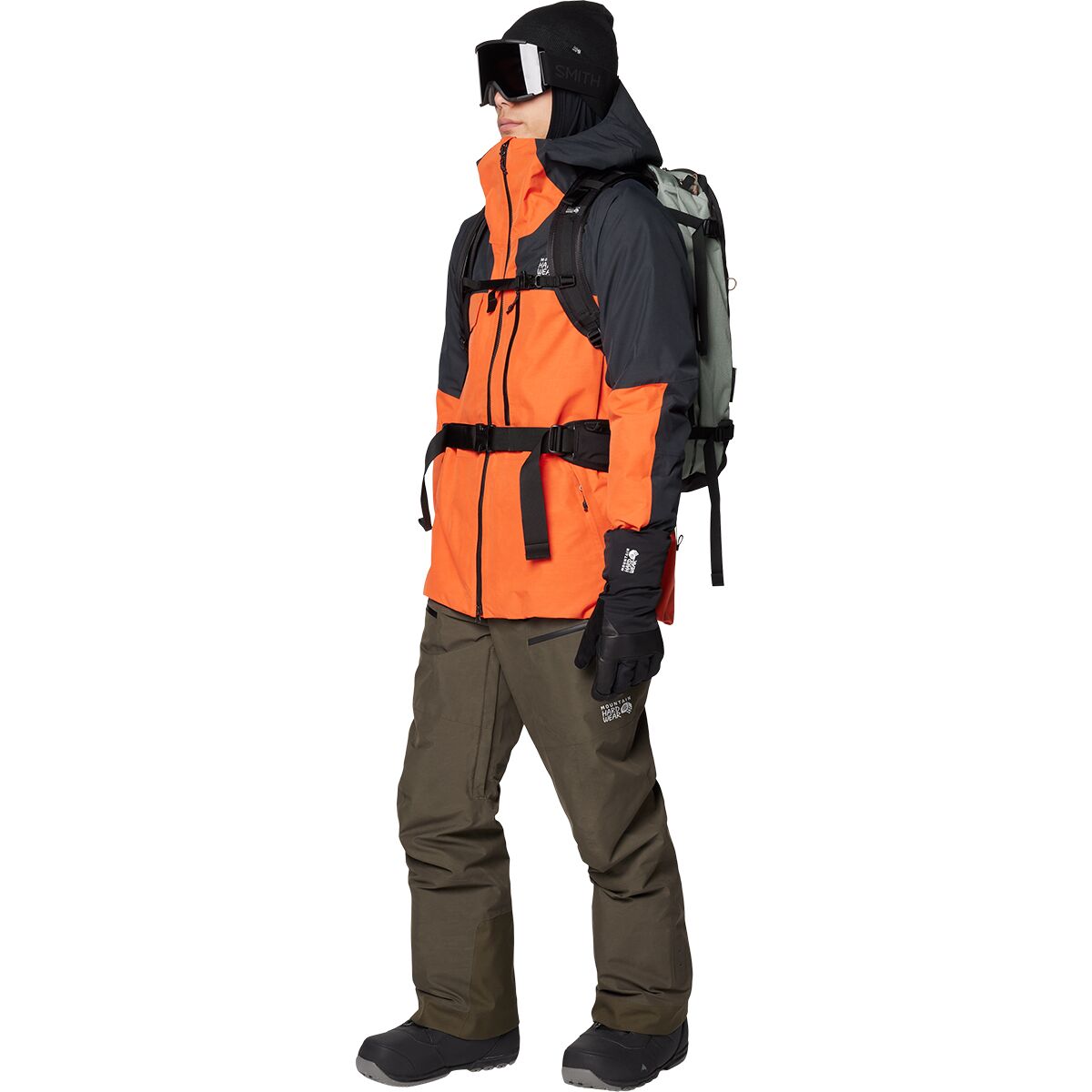 Мужская куртка Mountain Hardwear Cloud Bank GORE-TEX, цвет: Aspect / Чёрный — фото 11