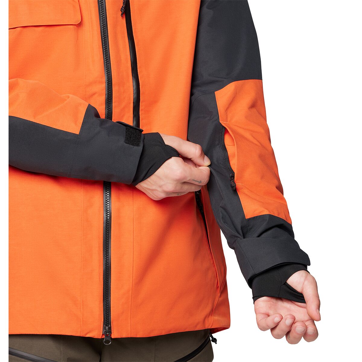 Мужская куртка Mountain Hardwear Cloud Bank GORE-TEX, цвет: Aspect / Чёрный — фото 8