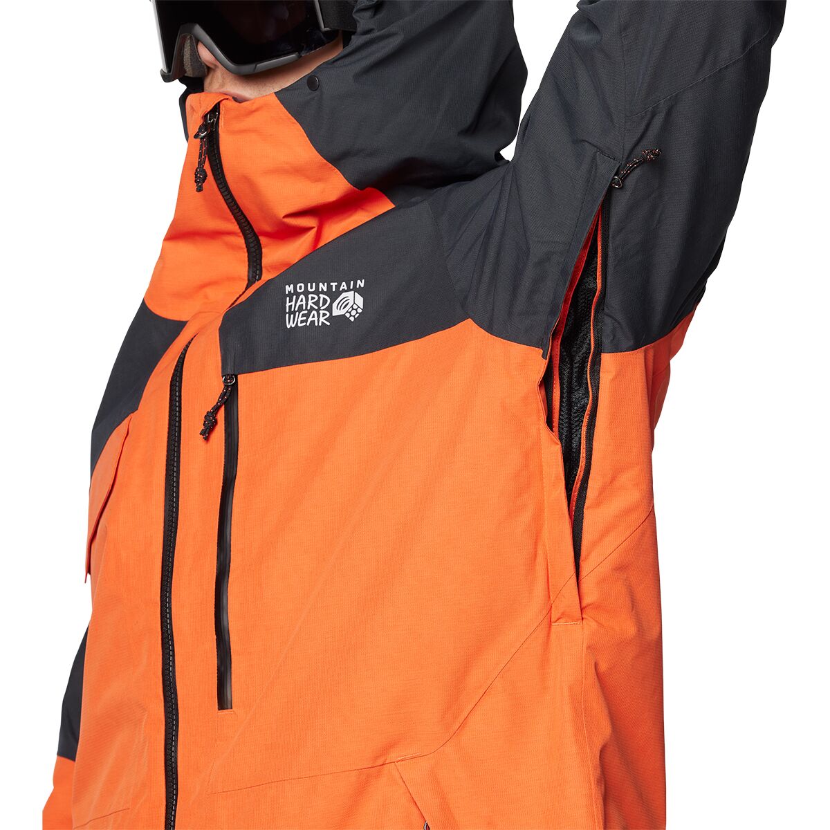 Мужская куртка Mountain Hardwear Cloud Bank GORE-TEX, цвет: Aspect / Чёрный — фото 9