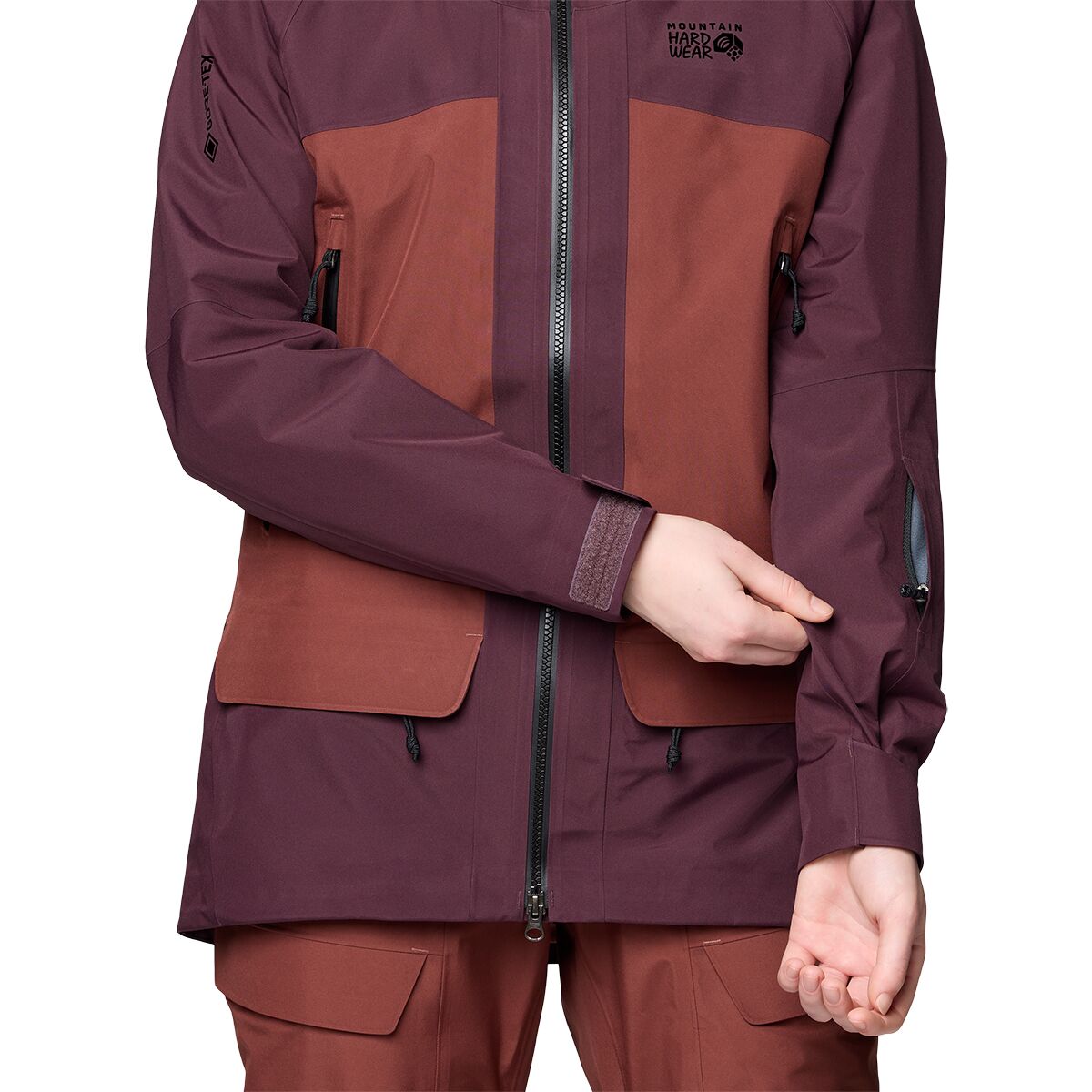 Женская куртка Mountain Hardwear Boundary Ridge GORE-TEX, цвет: Ежевичный / Коричневый — фото 2