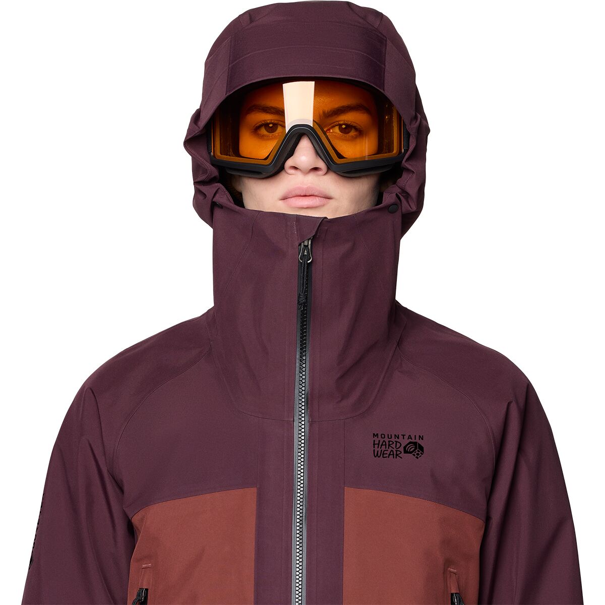 Женская куртка Mountain Hardwear Boundary Ridge GORE-TEX, цвет: Ежевичный / Коричневый — фото 12