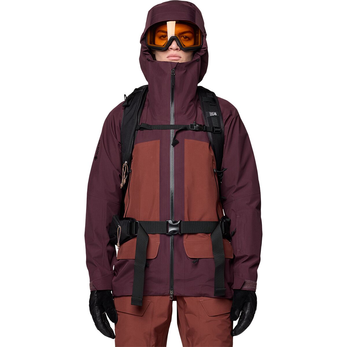 Женская куртка Mountain Hardwear Boundary Ridge GORE-TEX, цвет: Ежевичный / Коричневый — фото 8