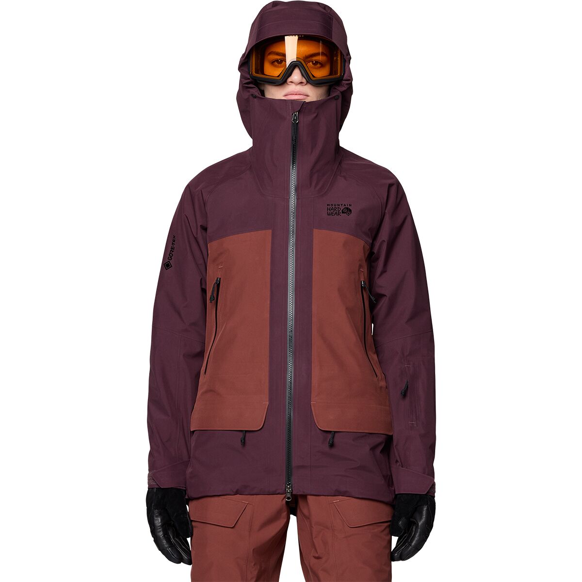 Женская куртка Mountain Hardwear Boundary Ridge GORE-TEX, цвет: Ежевичный / Коричневый — фото 9