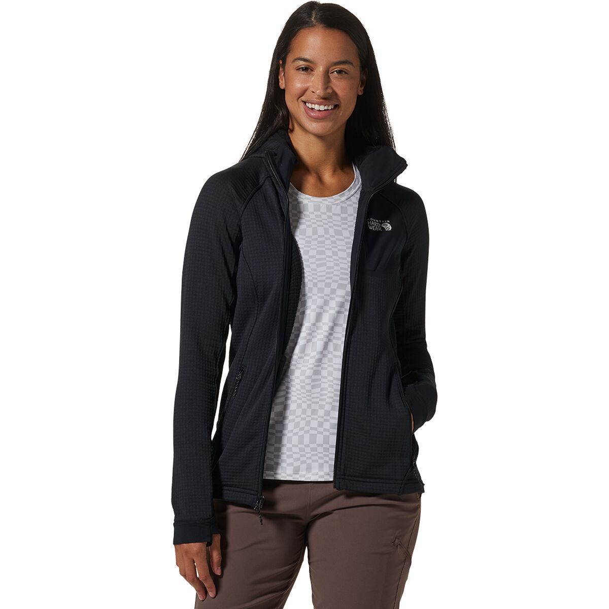 Mountain Hardwear Polartec Power Grid Full-Zip Hooded...