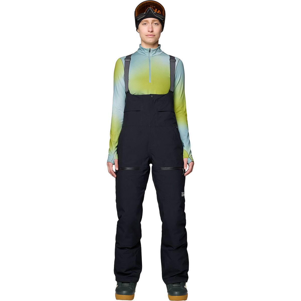 Женские брюки Mountain Hardwear Powder Maven Bib, цвет: Чёрный