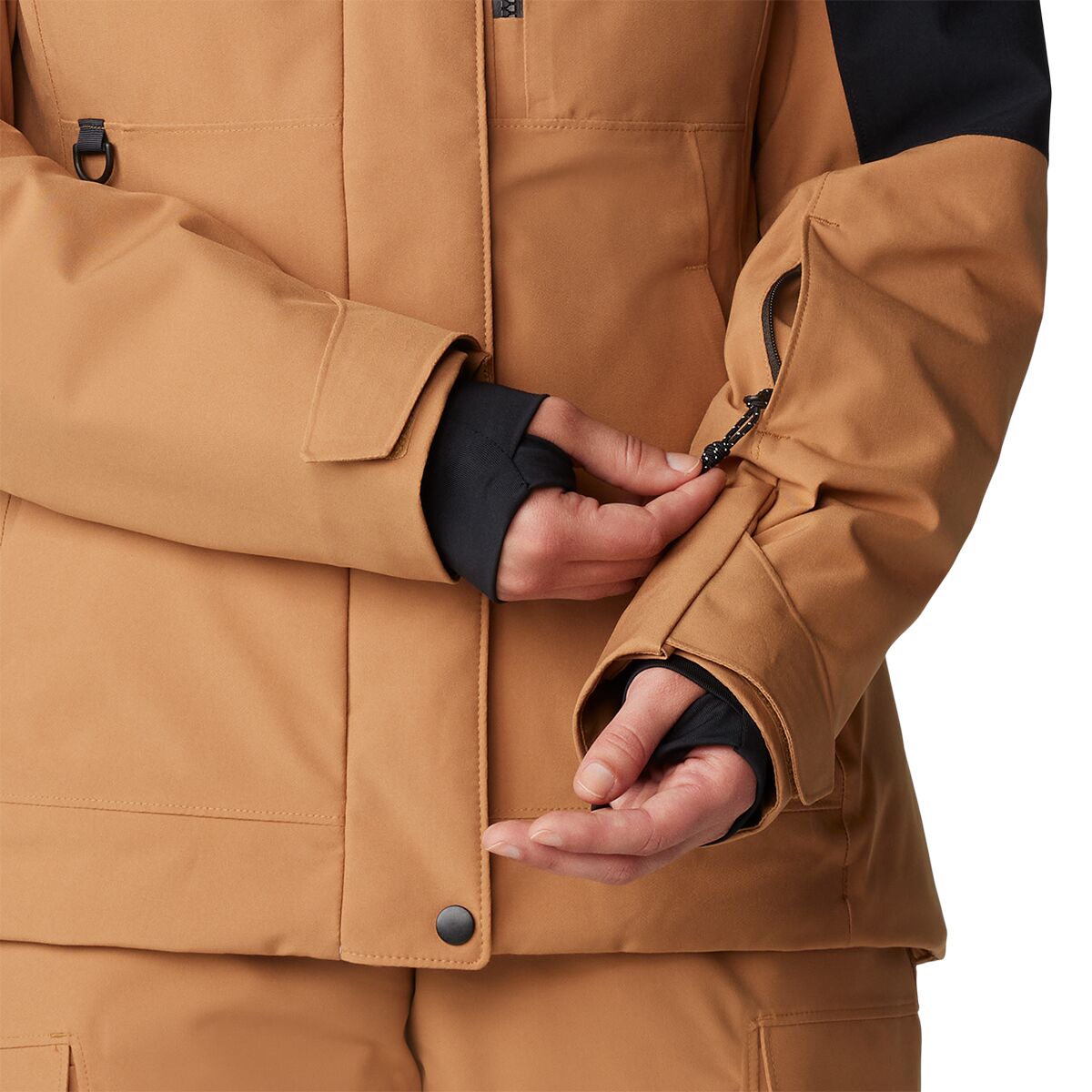 Женская куртка Mountain Hardwear Powder Maven, цвет: Медный глиняный / Чёрный — фото 11