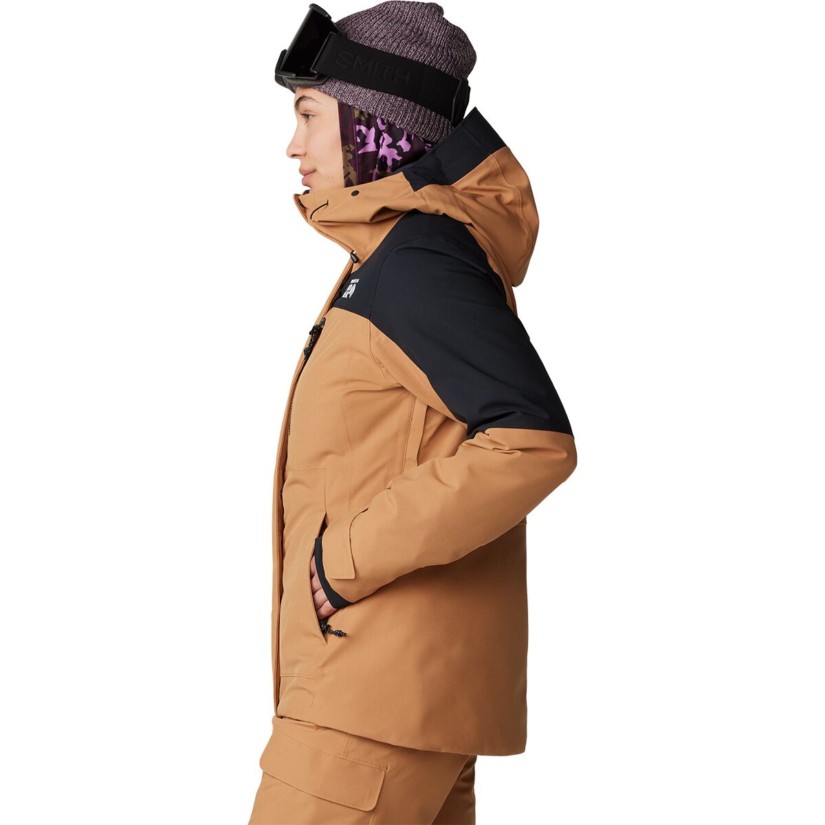 Женская куртка Mountain Hardwear Powder Maven, цвет: Медный глиняный / Чёрный — фото 3