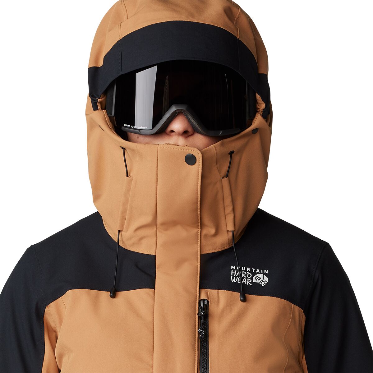 Женская куртка Mountain Hardwear Powder Maven, цвет: Медный глиняный / Чёрный — фото 4