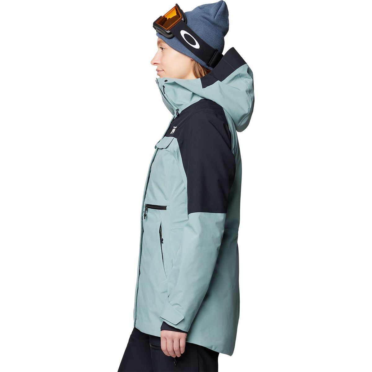 Женская куртка Mountain Hardwear Powder Maven, цвет: Синий шалфейный / Чёрный — фото 2