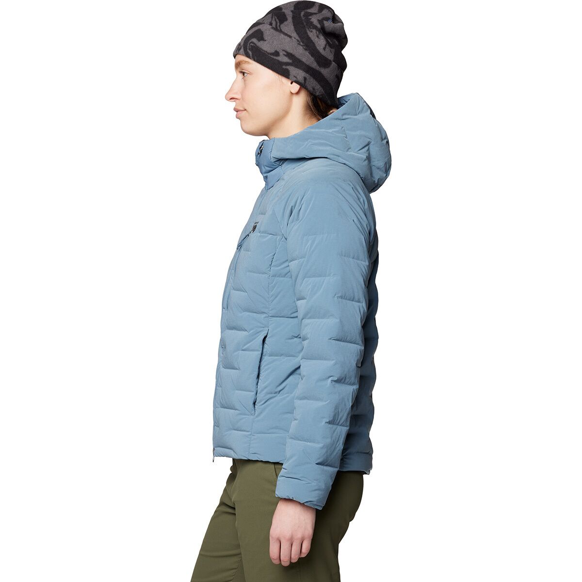 Женская куртка Mountain Hardwear Stretchdown Hooded, цвет: Синий меланжевый — фото 2