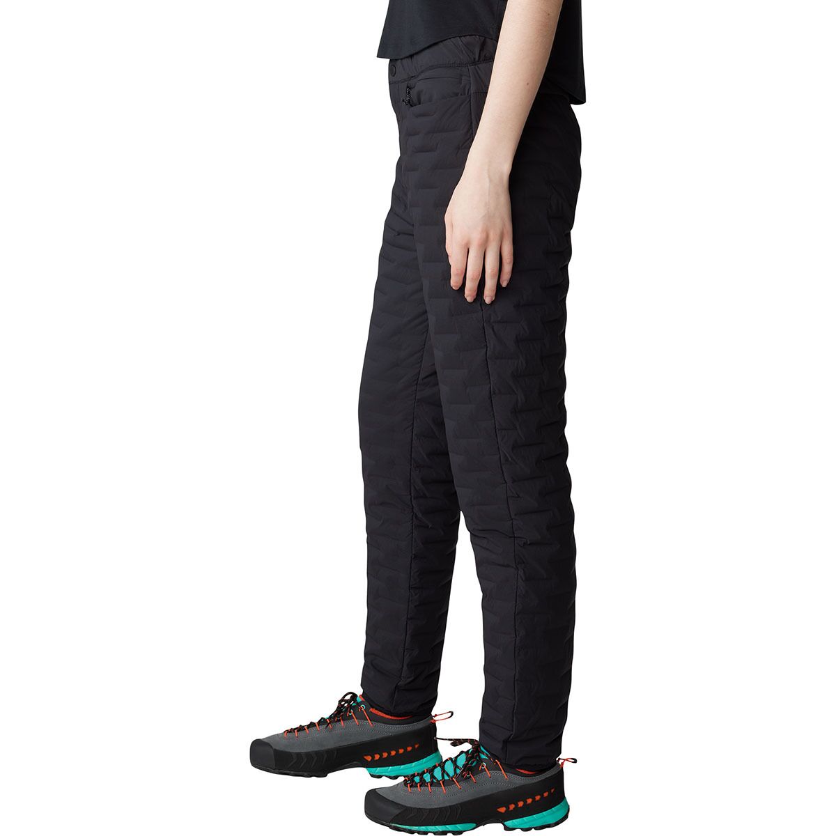 Mountain Hardwear Mens Stretchdown Light Pant Black Mountain Hardwear Men's Stretchdown Light Pants - 700-Fill Down Insulated Winter Pants Insulated Outdoor Pants - View #13