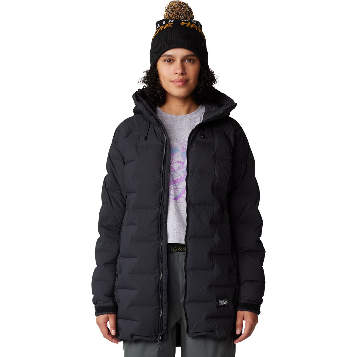 Женская куртка Mountain Hardwear Stretchdown, цвет: Чёрный — фото 9