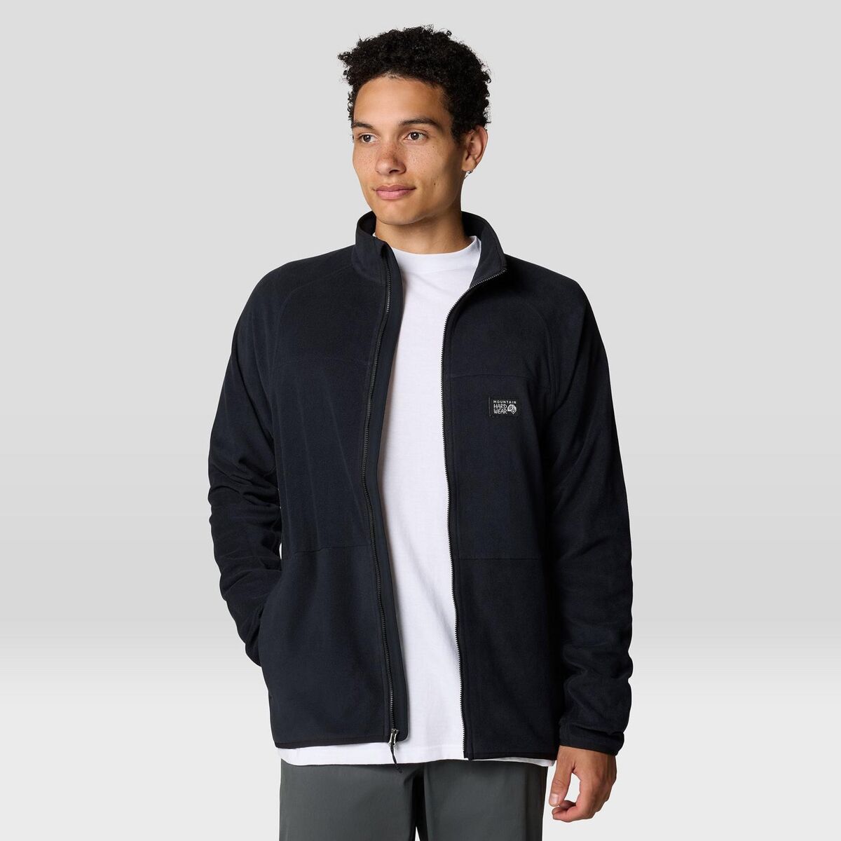 Мужская куртка Mountain Hardwear Oakoram Fleece Full-Zip, цвет: Чёрный — фото 9