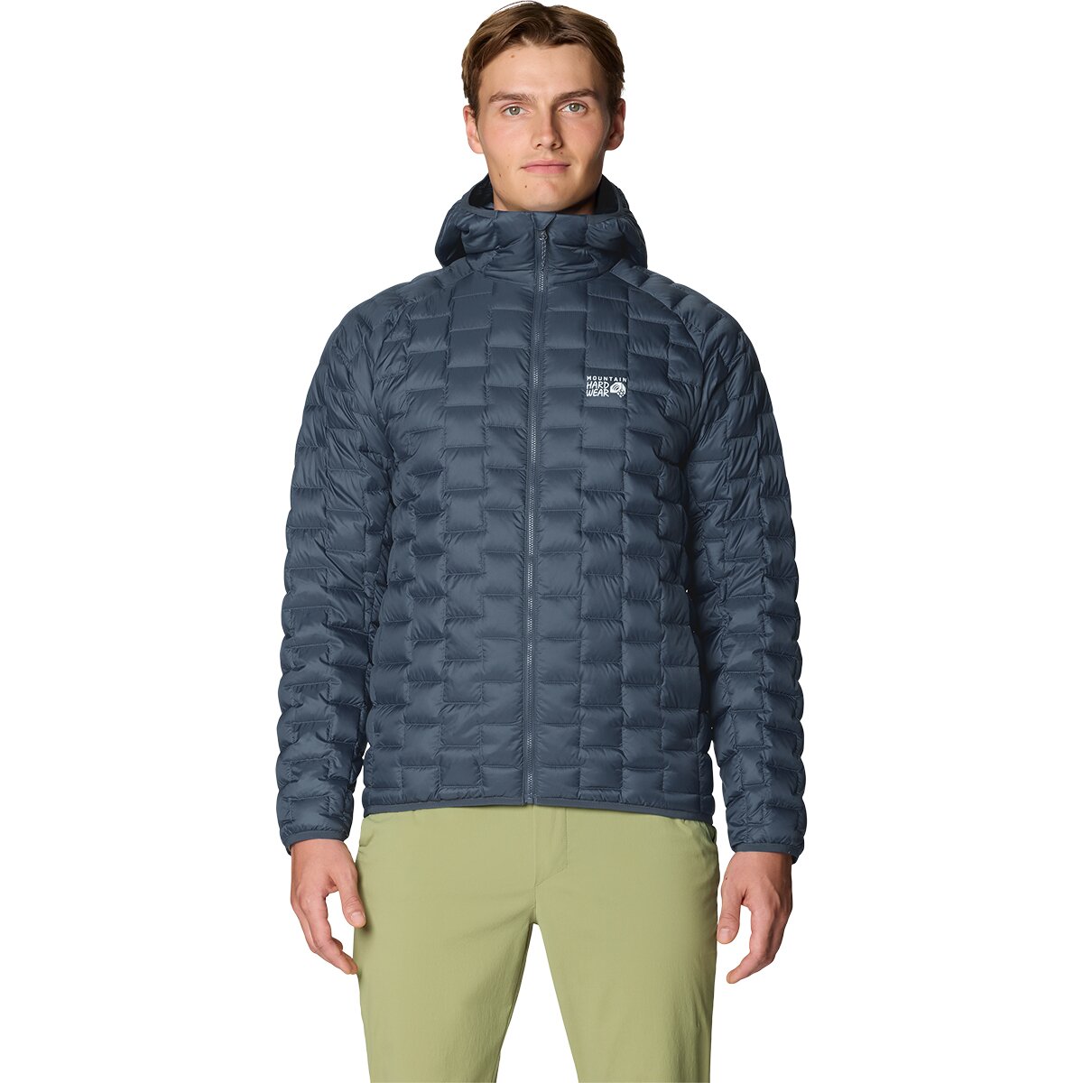 Мужское худи Mountain Hardwear Temescalborz Down Hoodie, цвет: Синий — фото 1