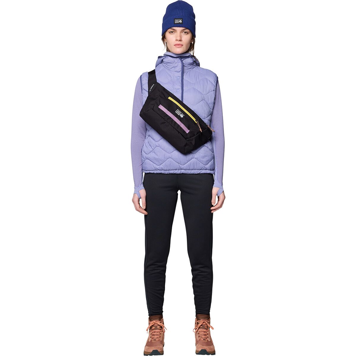 Женские брюки Mountain Hardwear Up First Tech Fleece Pant, цвет: Чёрный — фото 2