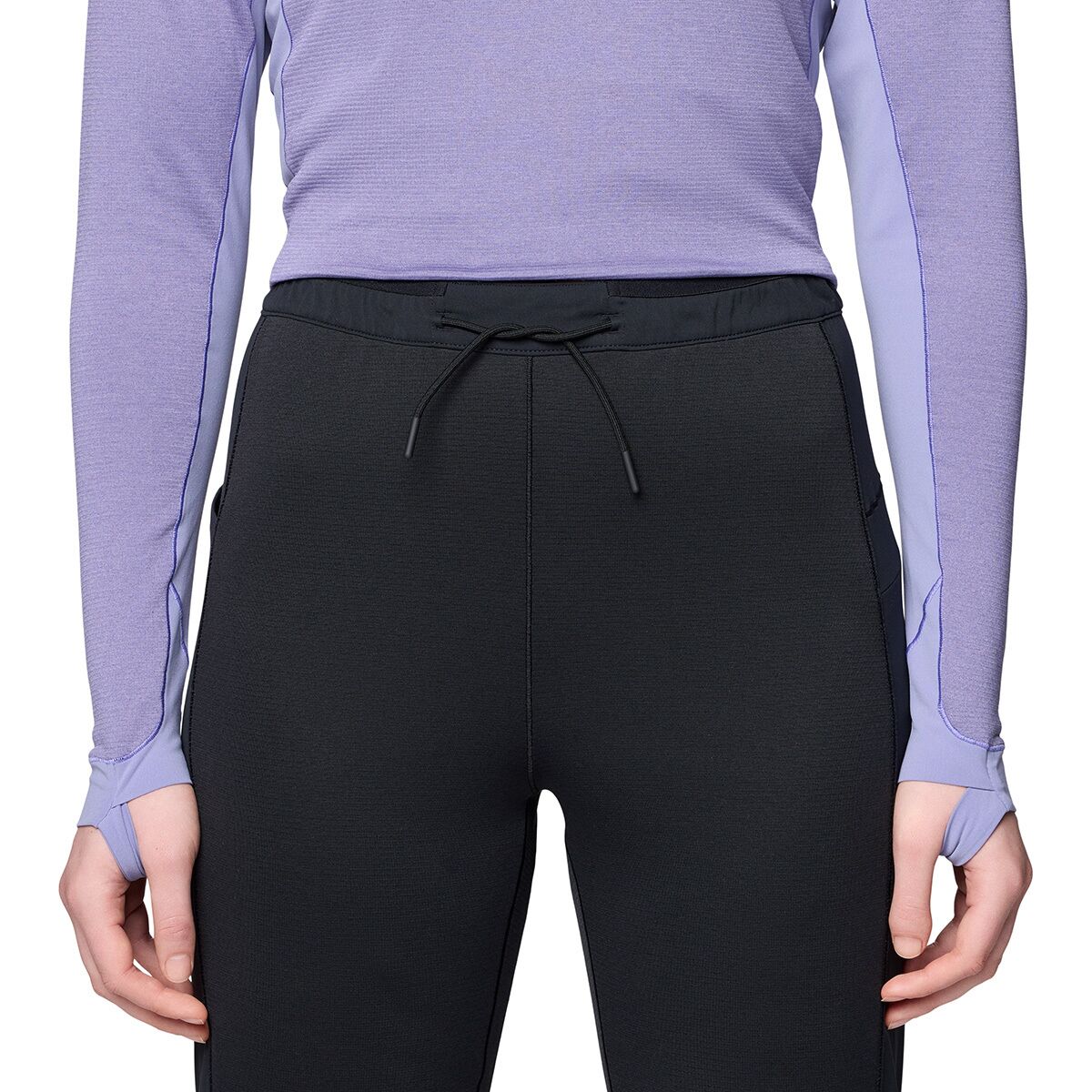 Женские брюки Mountain Hardwear Up First Tech Fleece Pant, цвет: Чёрный — фото 7