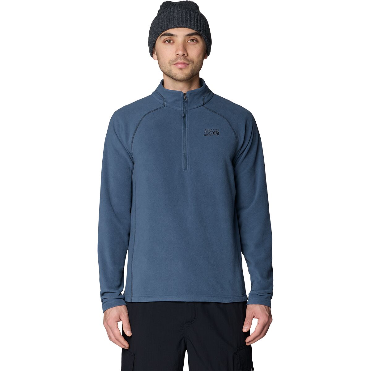 Мужской свитер Mountain Hardwear Microchill 1/4-Zip Pullover, цвет: Синий — фото 1