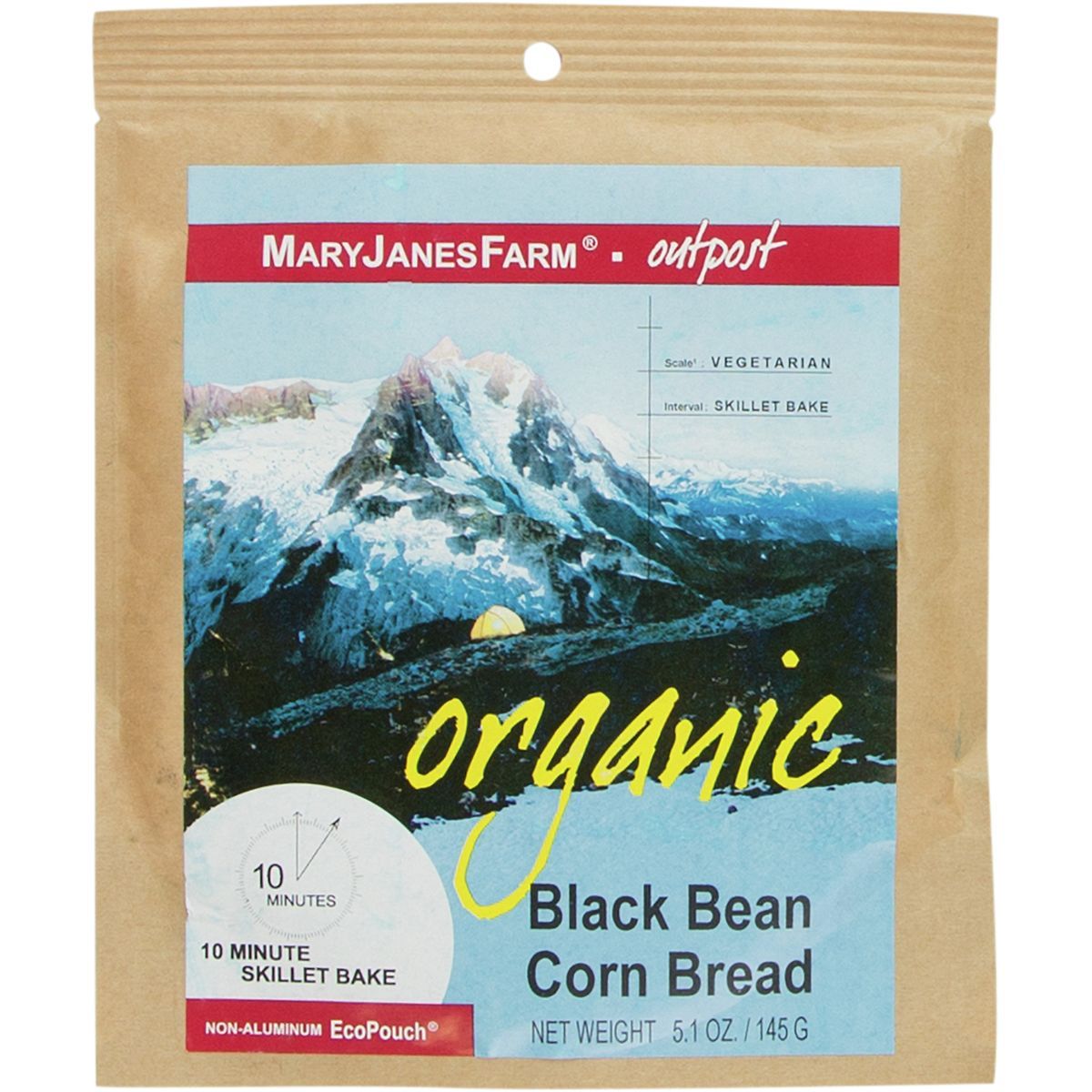 Mary Janes Farm Organic Black Bean Corn Bread Hike & Camp