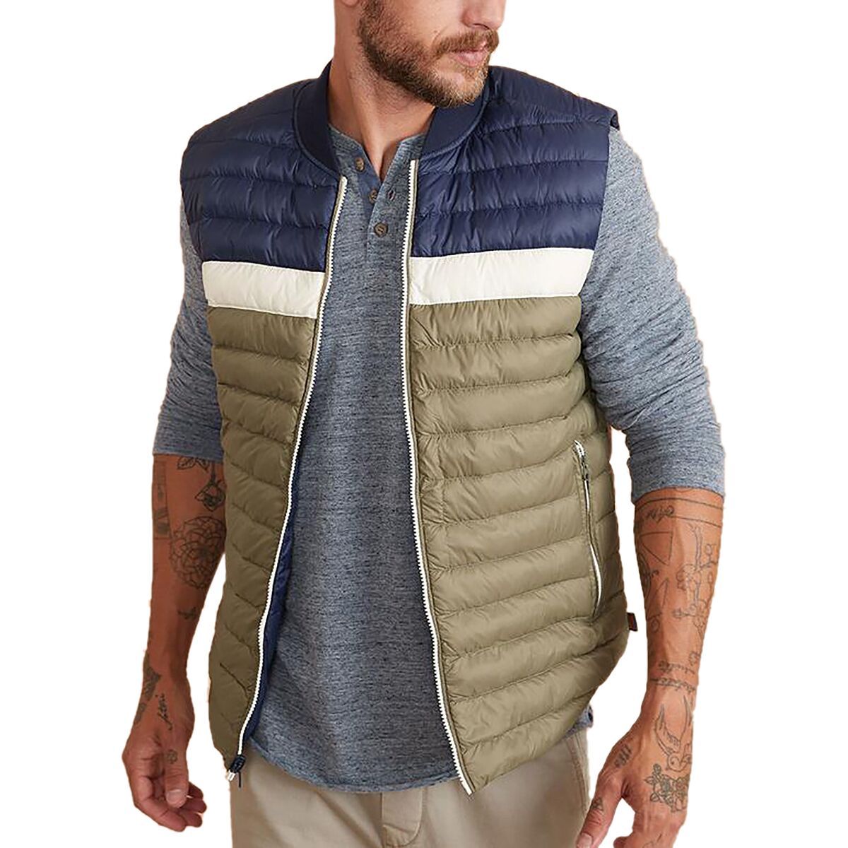 Marine Layer Vail Reversible Puffer Vest Men's Clothing