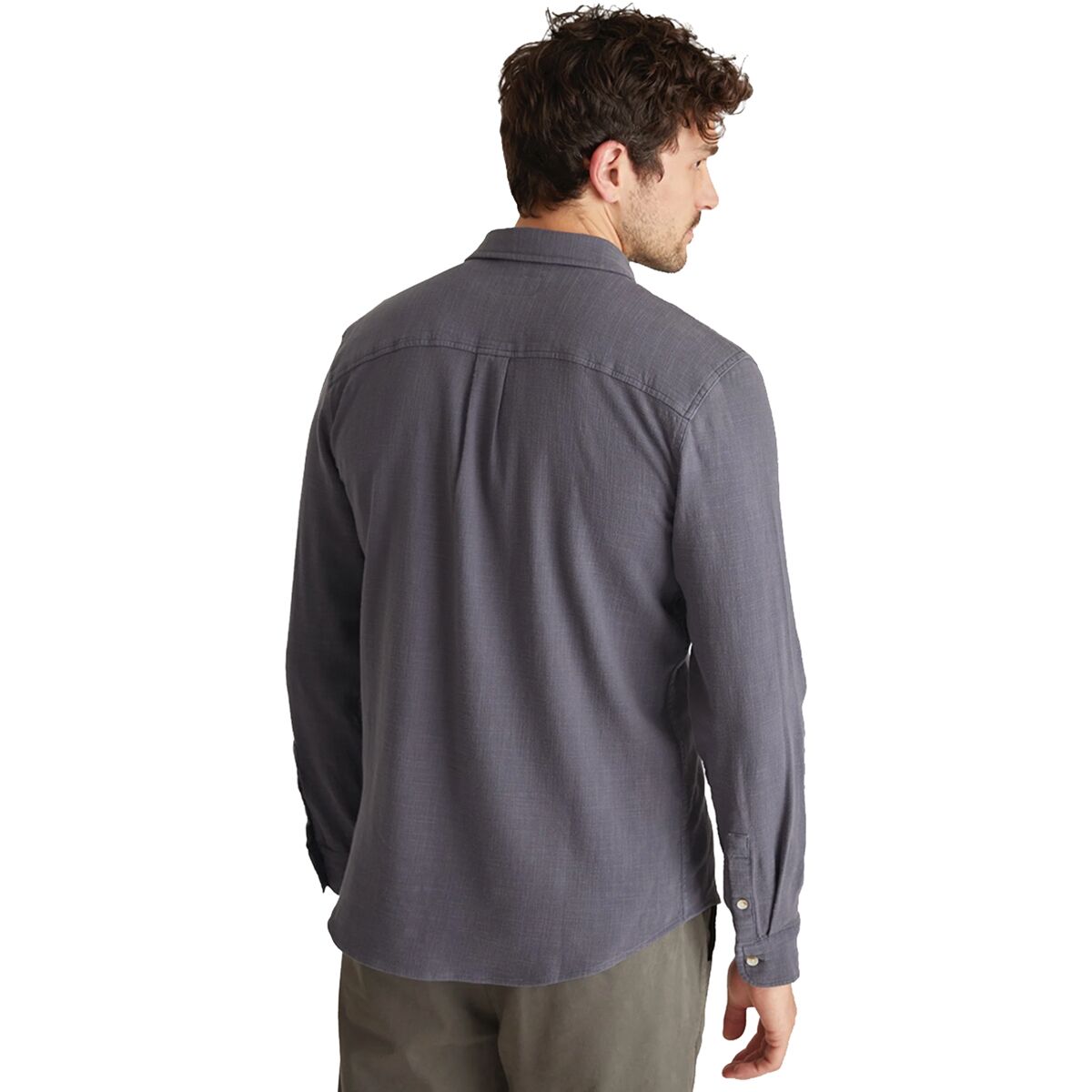Мужская рубашка Marine Layer Solid GD Stretch Selvage Long-Sleeve Shirt, цвет: Чернильный — фото 2