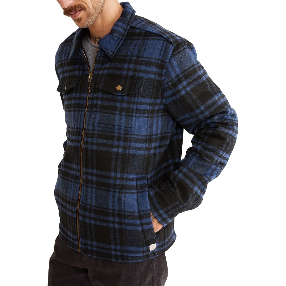 Marine Layer Plaid Zip Jacket Men s Clothing