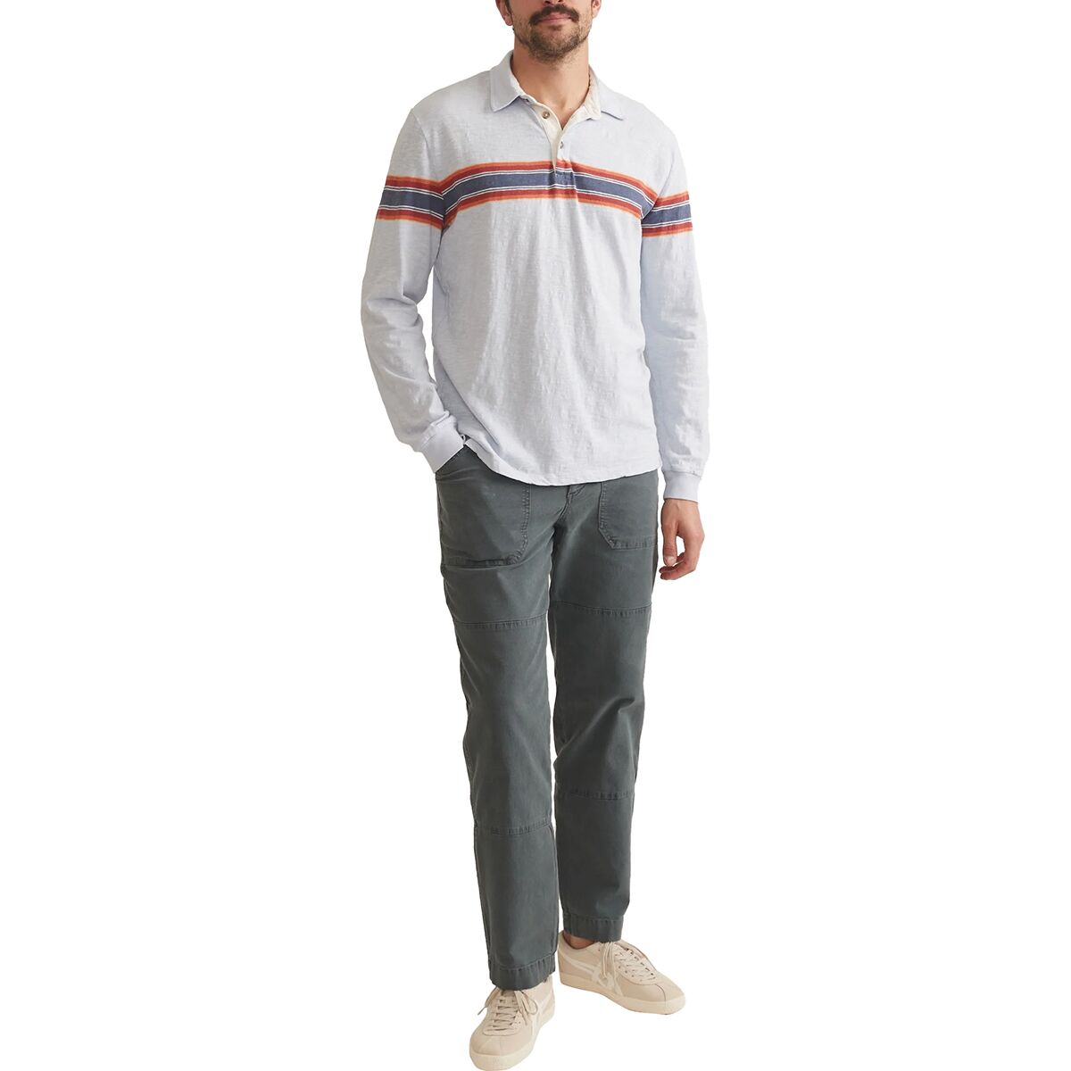 Marine Layer Nirvana Heavy Slub Stripe Long-Sleeve Rugby...