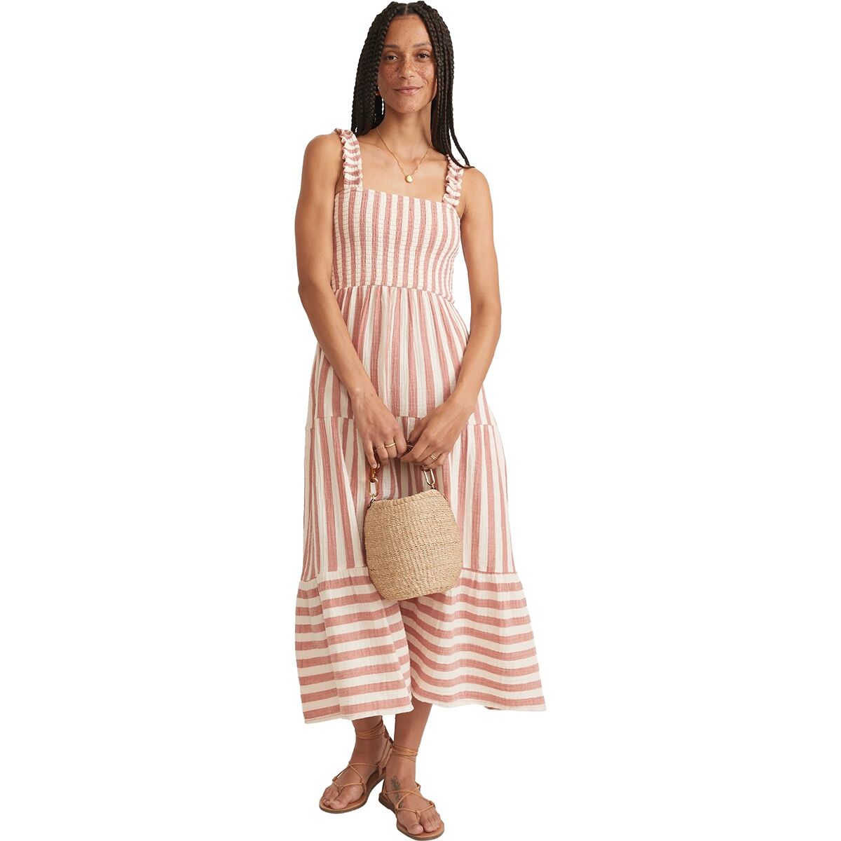 Marine Layer Selene Smocked Tiered Maxi Dress - Women´s