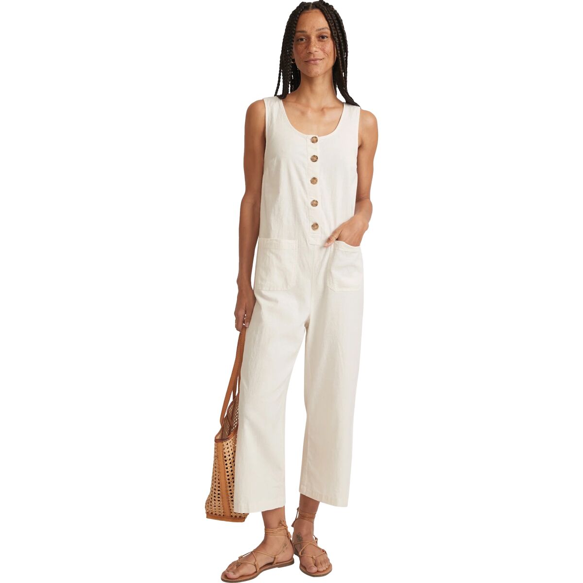 Women Sealife Pocket Sleeveless Jumpsuit main image 0