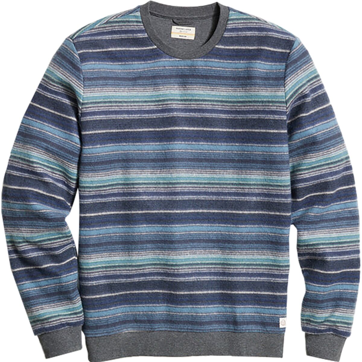 Marine Layer Signature Fleece Out Stripe Crewneck...