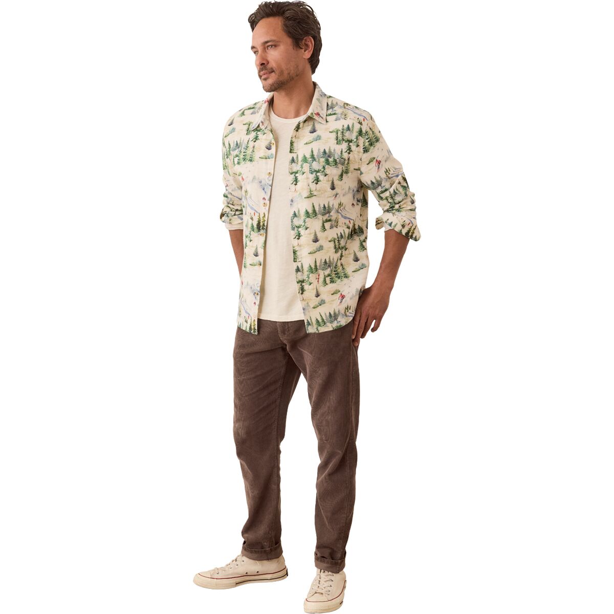Marine Layer Archive Long-Sleeve Brushed Stretch Selvage...