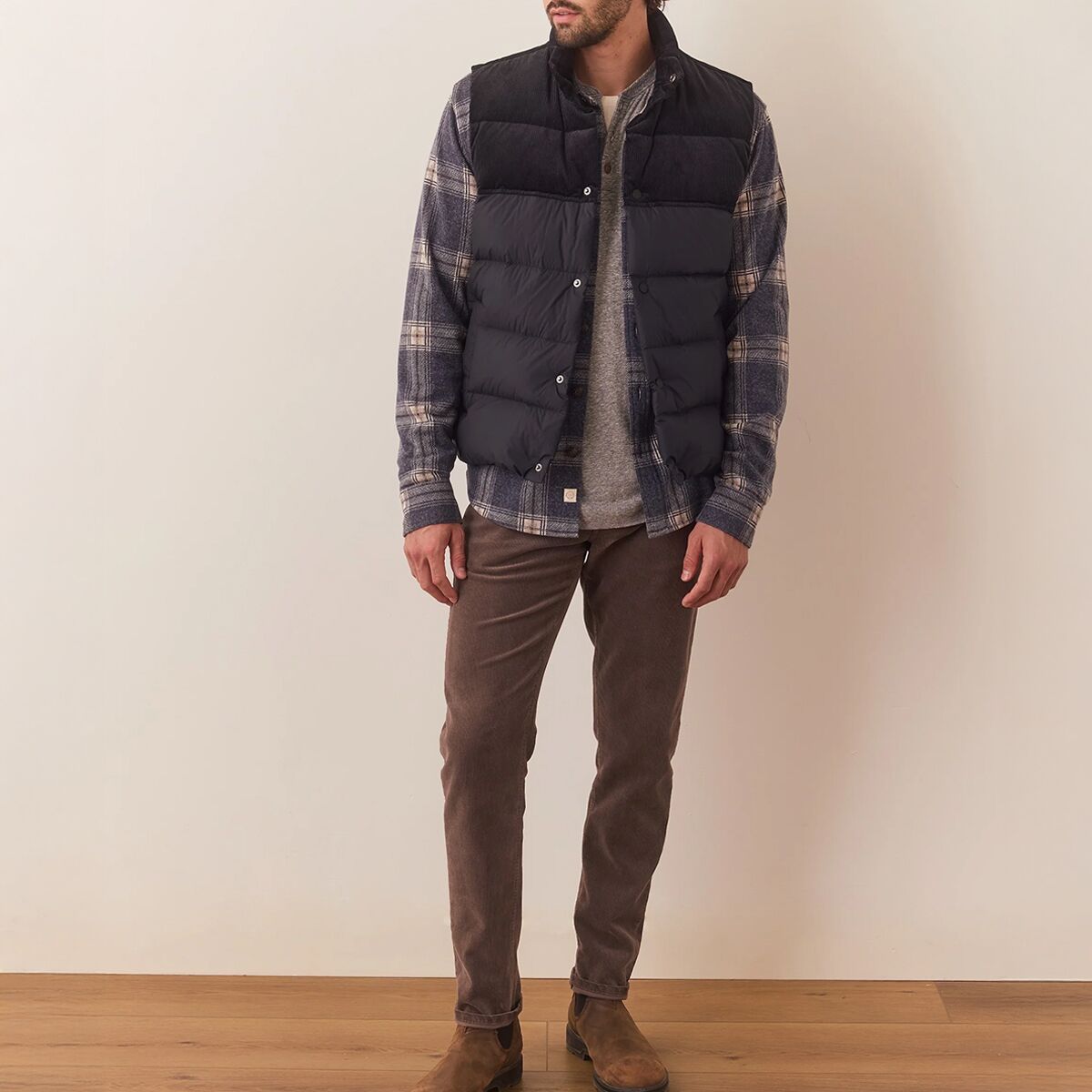 Marine Layer Mixed Media Puffer Vest - Men´s