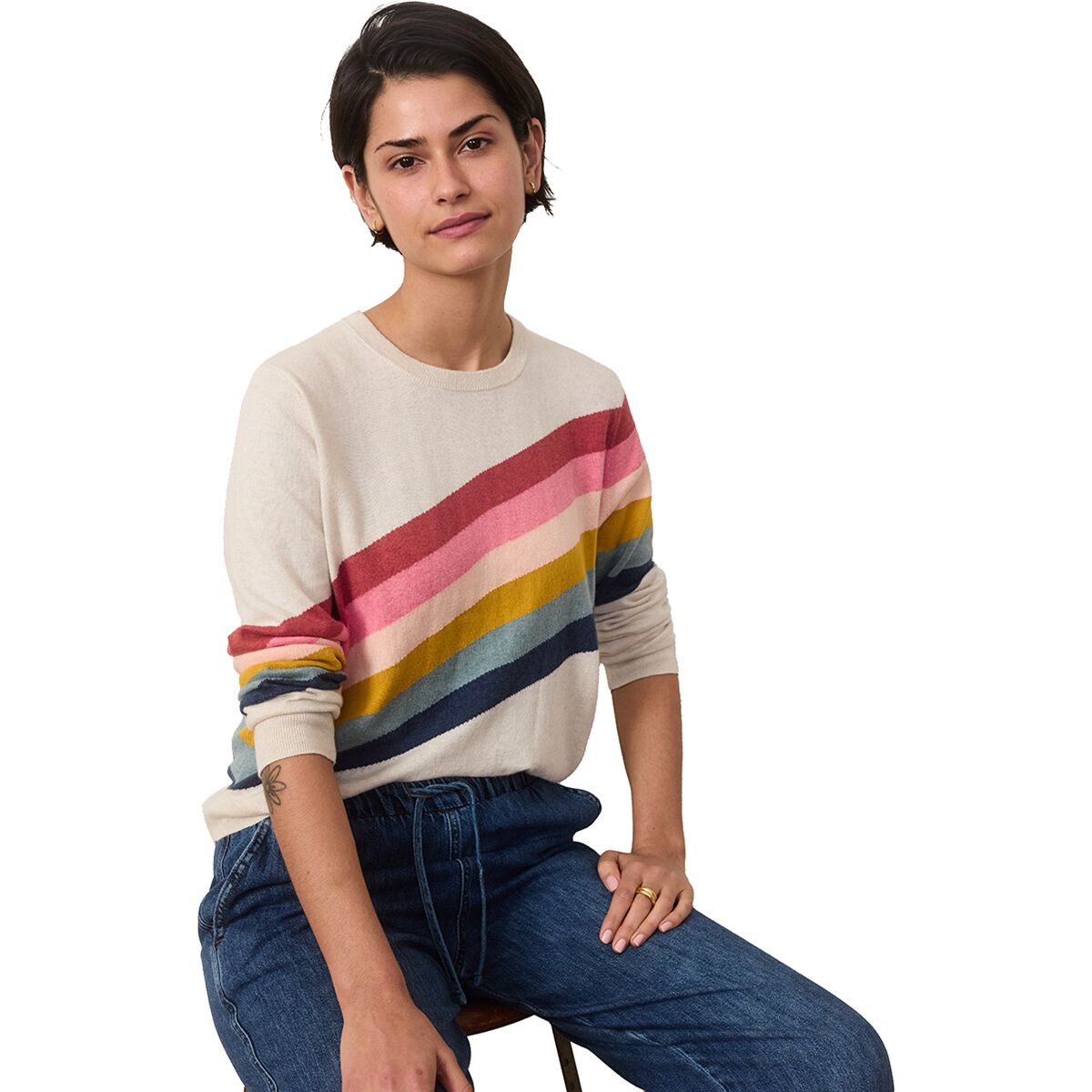 Marine Layer Icon Rainbow Swoosh Sweater - Women´s