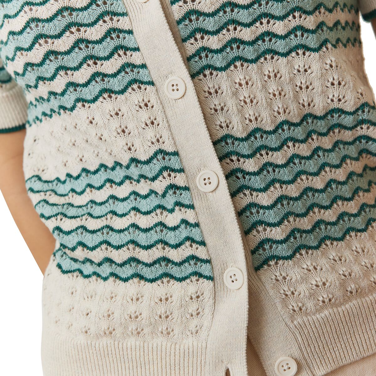 Marine Layer Machine Crochet Resort Stripe Shirt -...