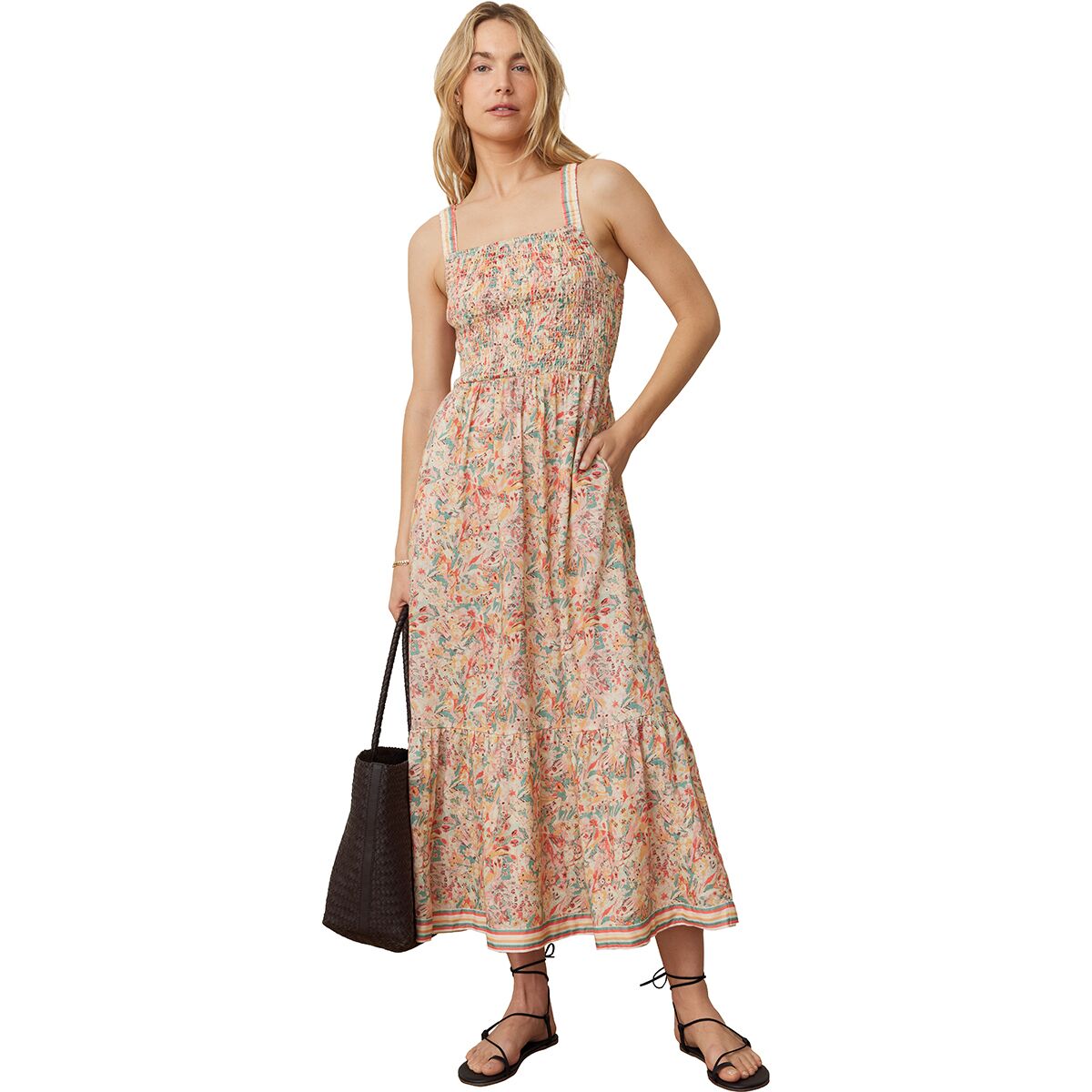 Marine Layer Selene Tencel Linen New Neckline Maxi Dress -...