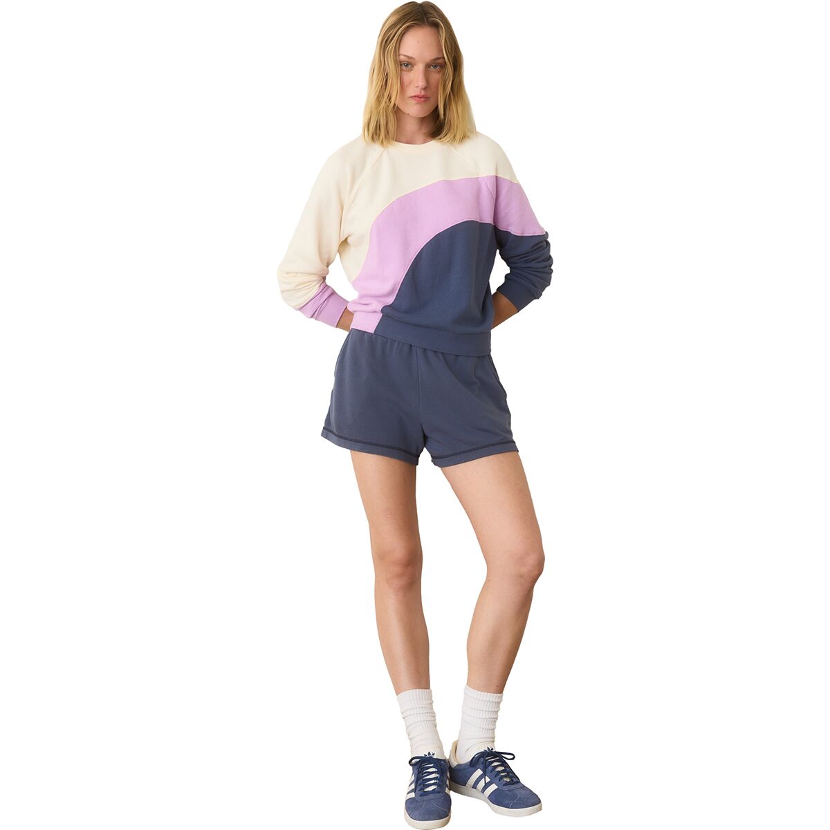 Marine Layer Vintage Terry Colorblock Crew - Women´s