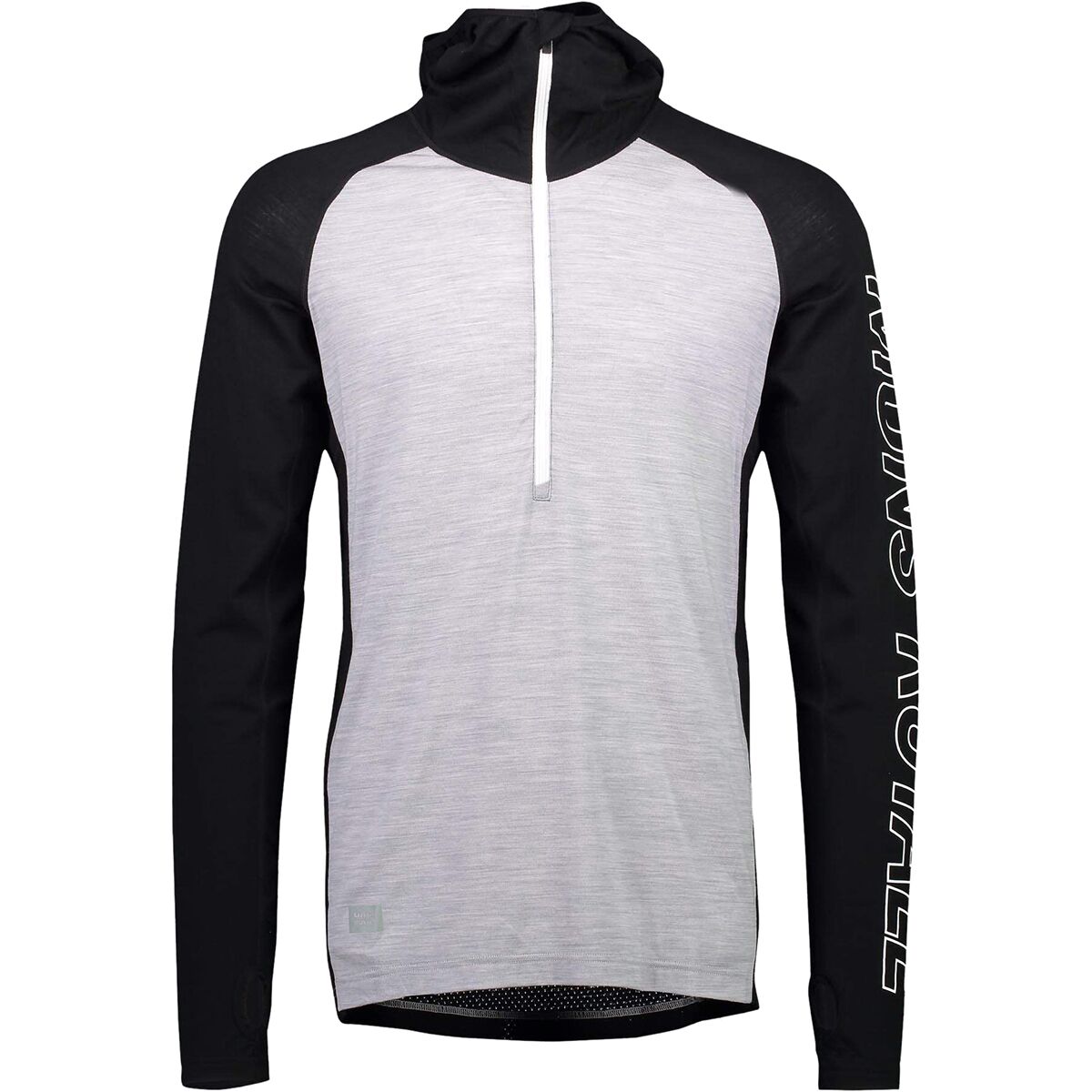 Mons Royale Temple Tech Hood – Couche De Base Sport Homme – Mérinos Respirant – Noir