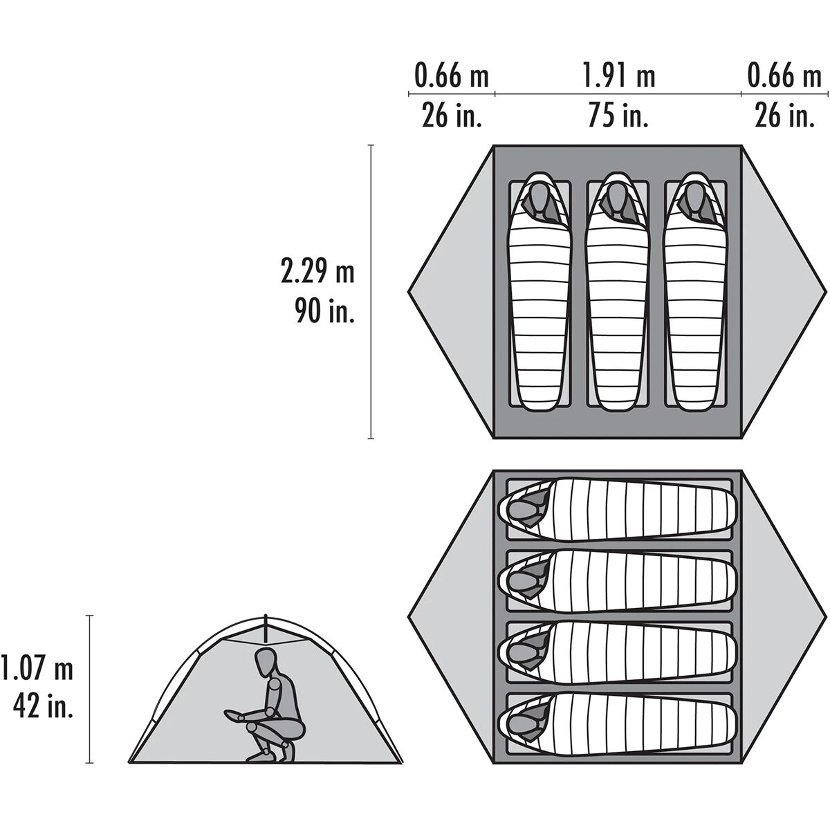 Снаряжение MSR Hubba Hubba HD Tent: 3-Person 3-Season, цвет: One Color — фото 11