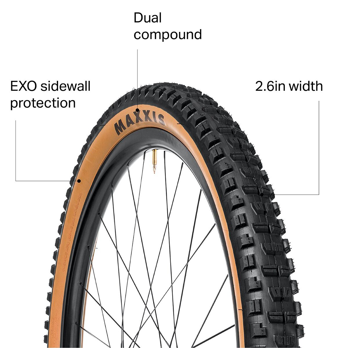 Maxxis Minion DHR II Wide Trail Dual Compound EXO/TR 29in Tire - Bike