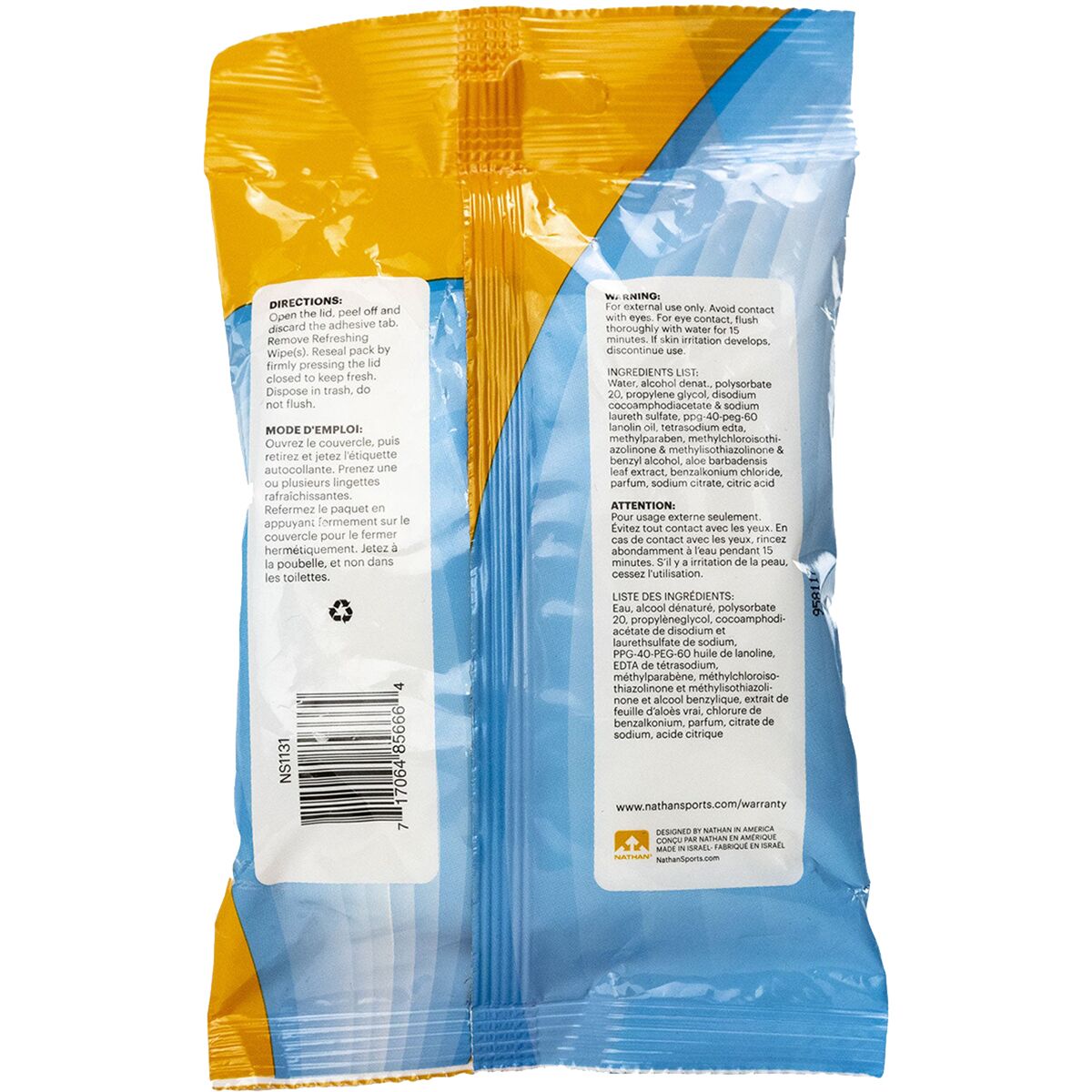 Nathan Power Shower Wipes Hike & Camp