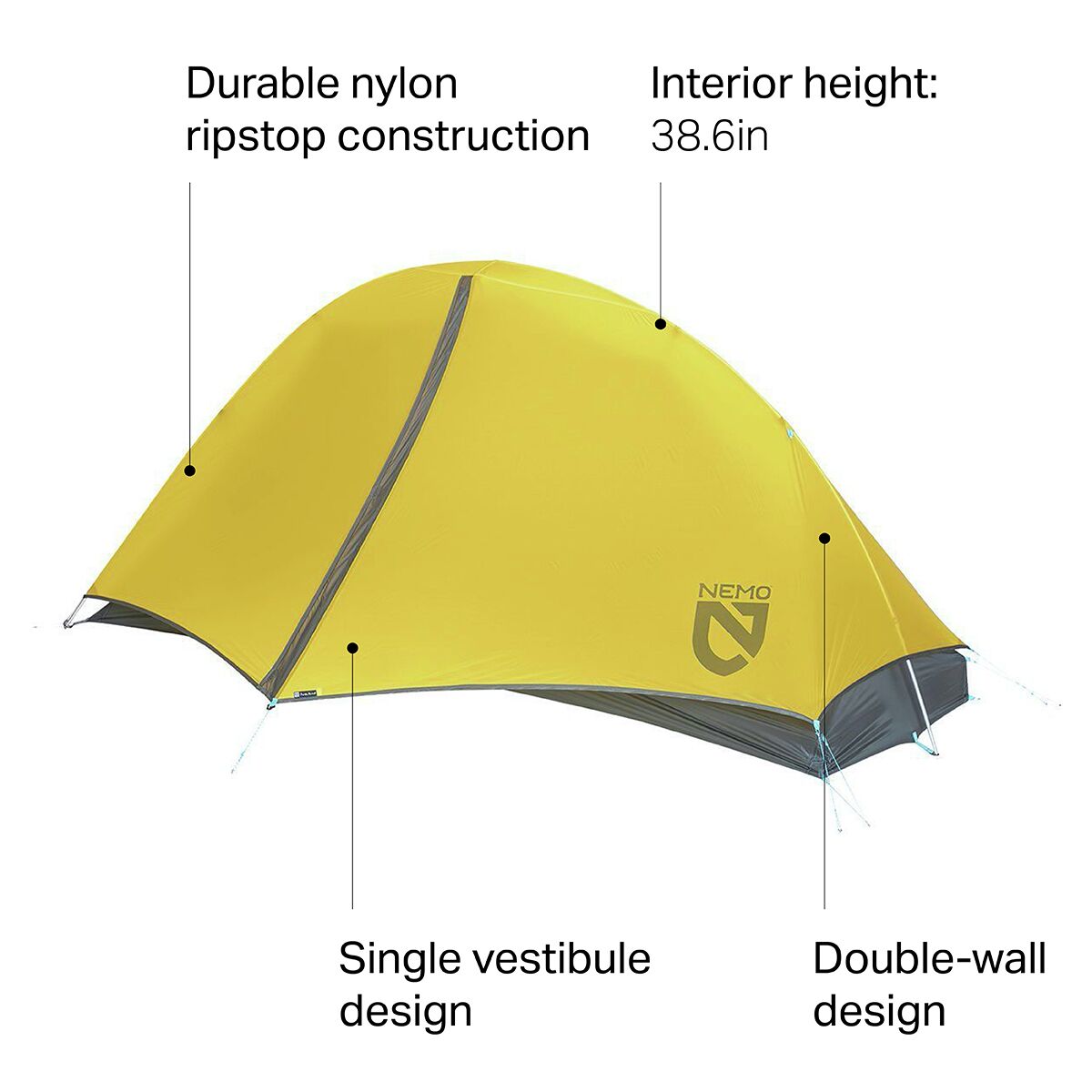 NEMO Equipment Inc. Elite 1P Tent 1Person 3Season Hike & Camp