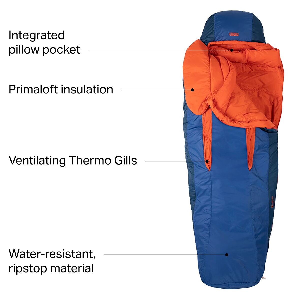 NEMO Equipment Inc. Forte 35 Sleeping Bag 35F Synthetic Hike & Camp