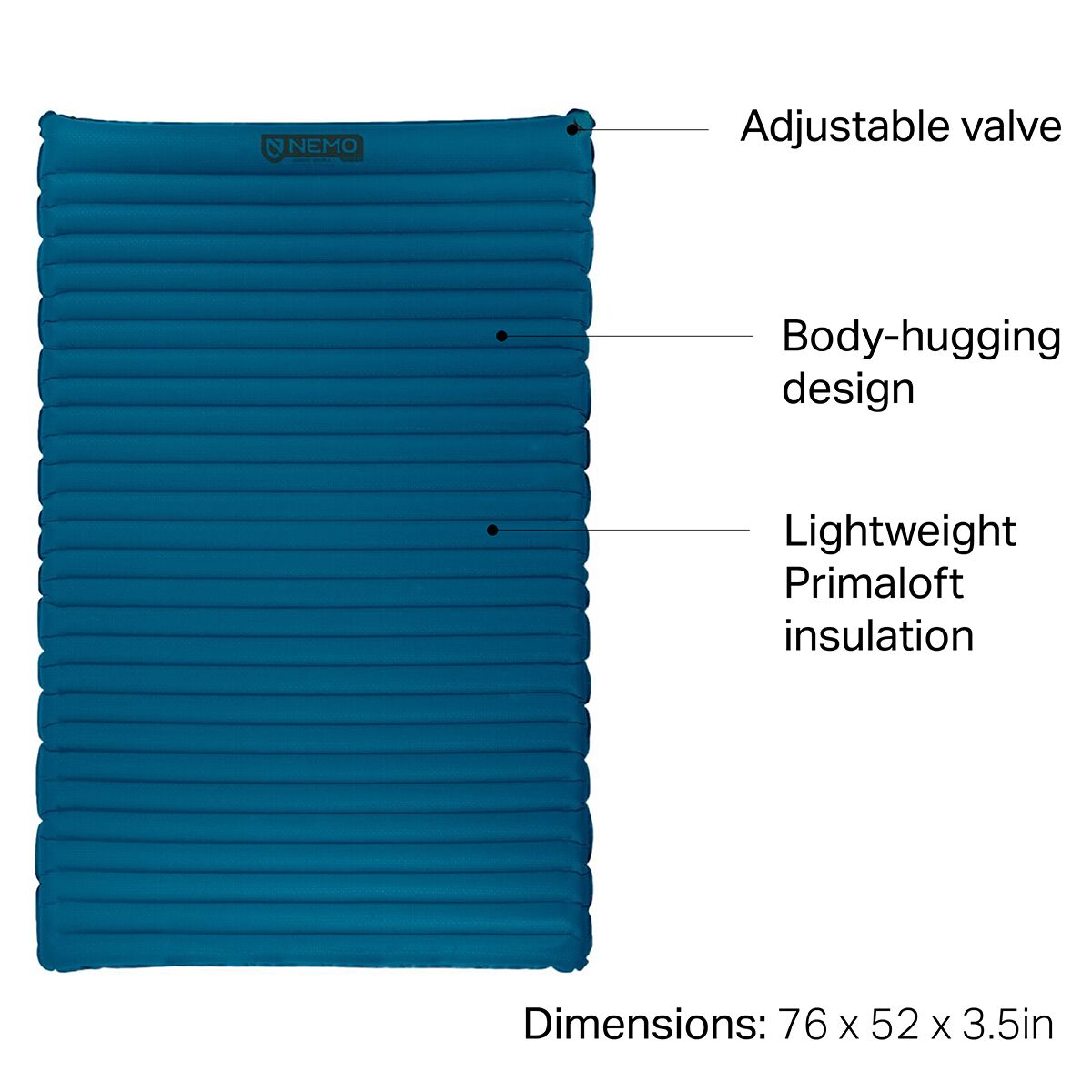 NEMO Equipment Inc. Quasar 3D Insulated Double Sleeping Pad