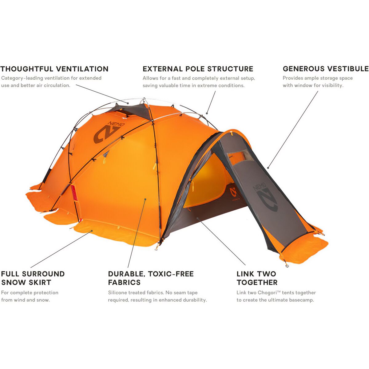 NEMO Equipment Inc. Chogori Mountaineering Tent: 3-Person...