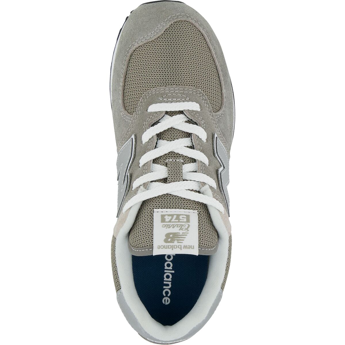 Детские кроссовки New Balance 574 Core, цвет: Серый / Белый — фото 4