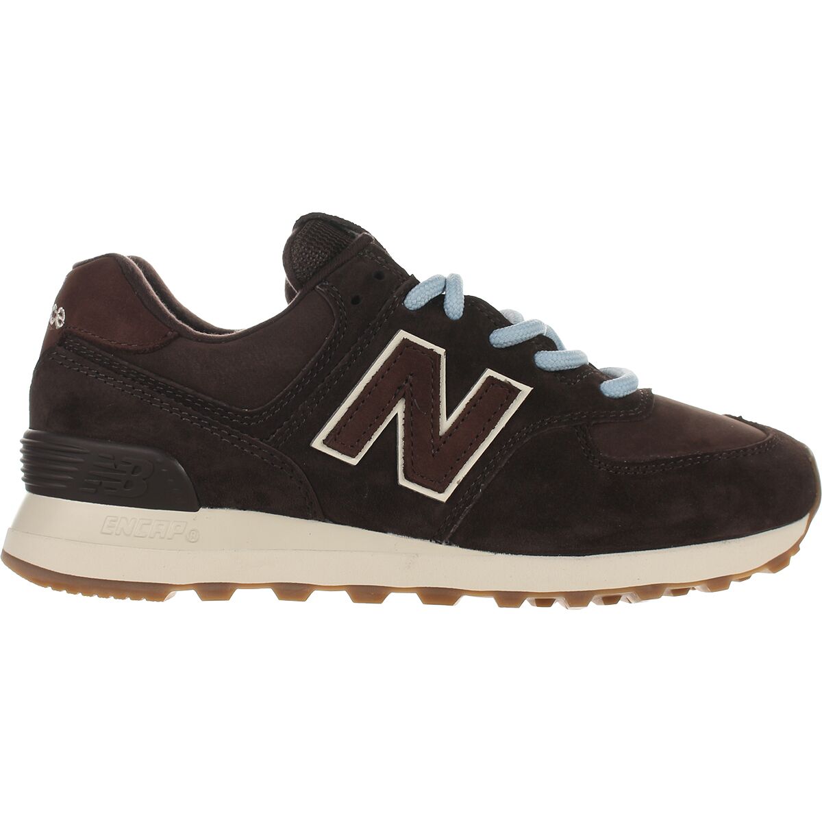 Женские кроссовки New Balance 574 Shoe - Women's, цвет: Чёрный кофейный / Морская соль