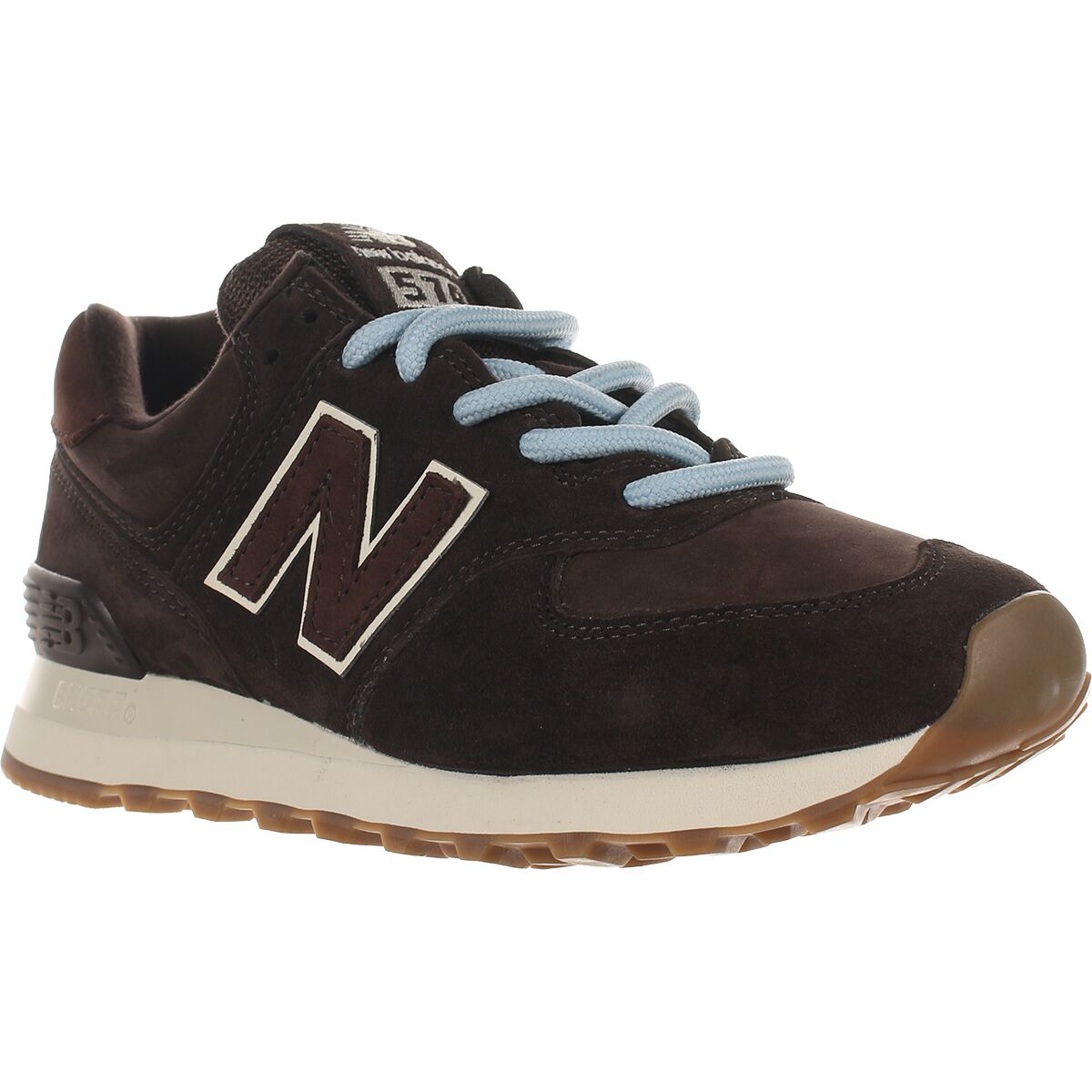 Женские кроссовки New Balance 574 Shoe, цвет: Чёрный кофейный / Морская соль — фото 3