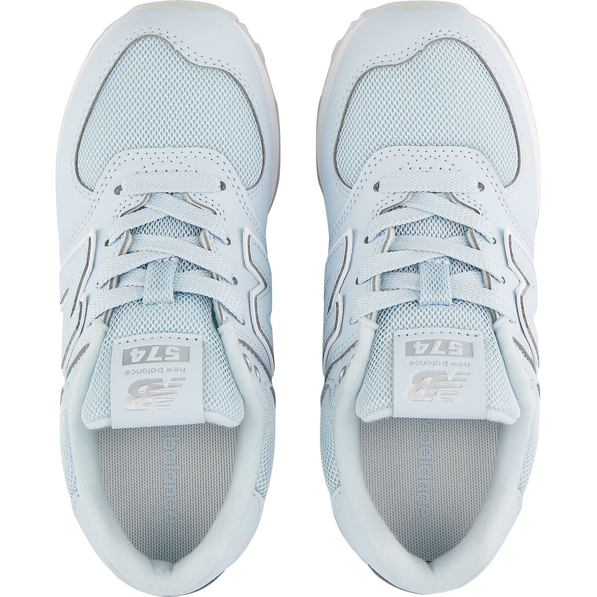 Детские кроссовки New Balance 574 Shoe, цвет: Серебряный металлик — фото 4