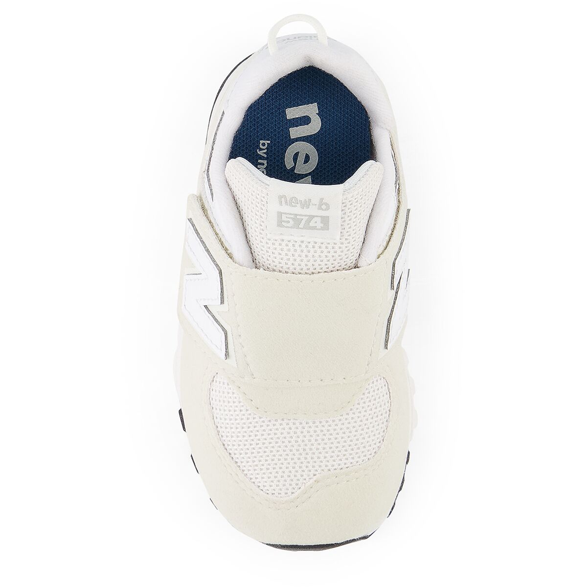 Детские кроссовки New Balance 574 New-B Hook & Loop Shoe - Infants', цвет: Облачный / Белый — фото 4