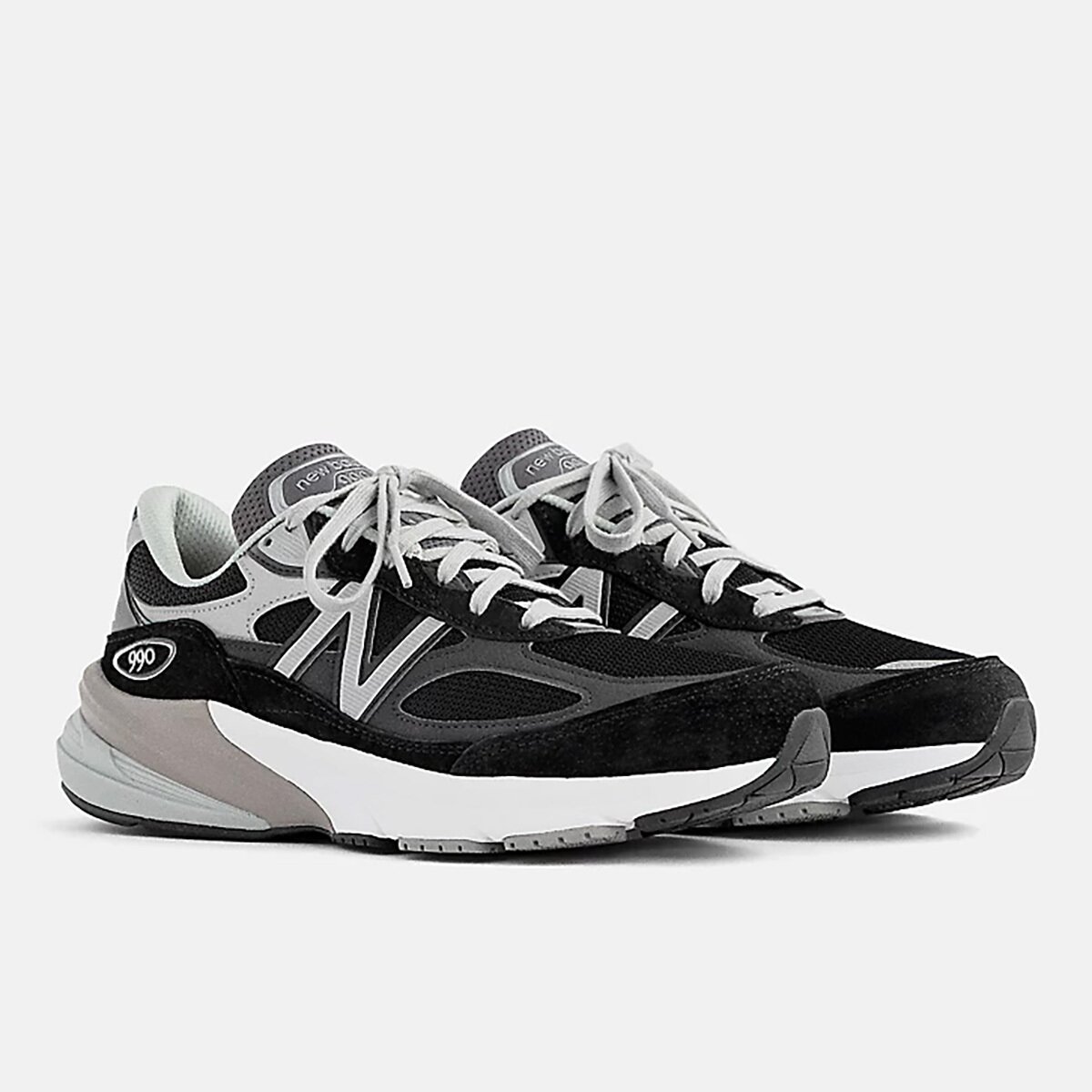 Мужские кроссовки New Balance Made in USA 990v6 Shoe - Men's, цвет: Чёрный / Белый — фото 2
