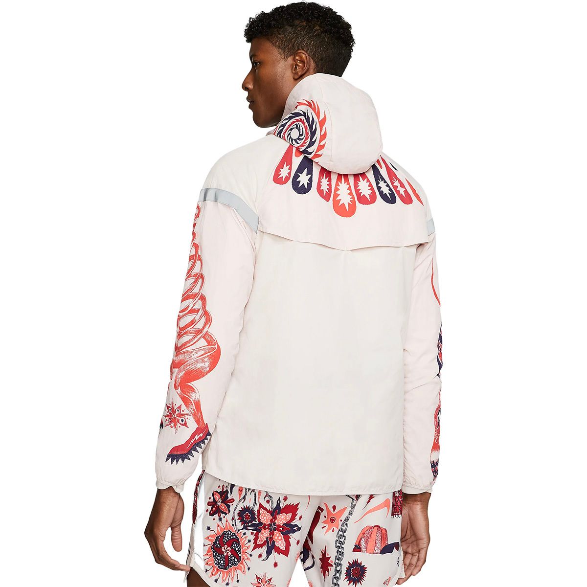 nike running wild run jacket in white